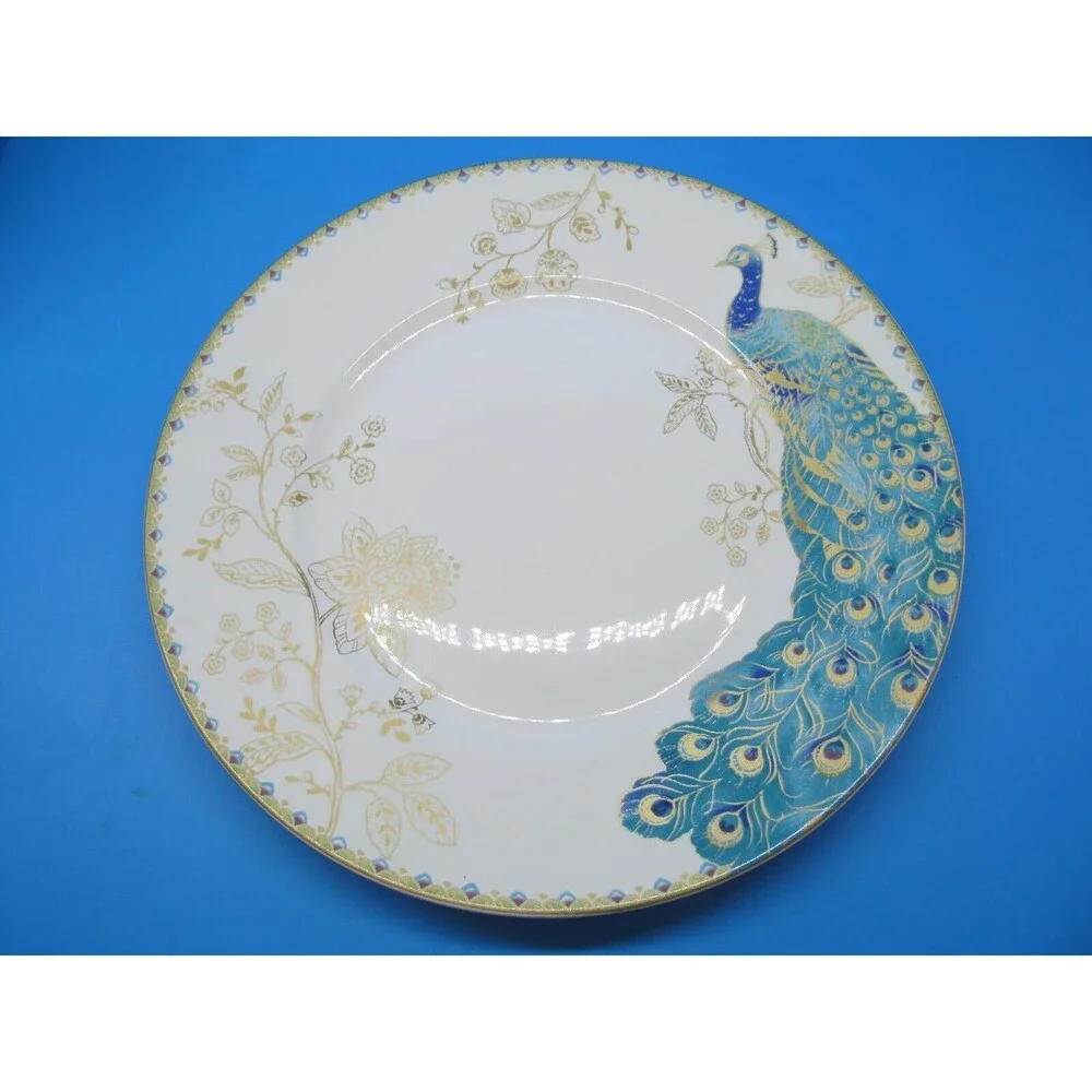 222 Fifth Peacock Garden Dinner Plates 10 3/4